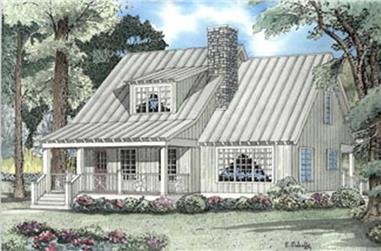 2-Bedroom, 1542 Sq Ft Country House Plan - 153-1240 - Front Exterior