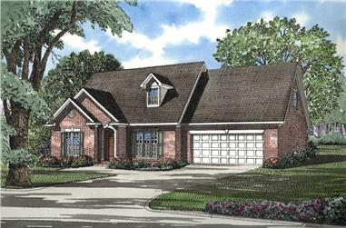 3-Bedroom, 1697 Sq Ft French Home Plan - 153-1242 - Main Exterior