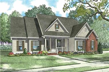3-Bedroom, 2029 Sq Ft Country Home Plan - 153-1247 - Main Exterior