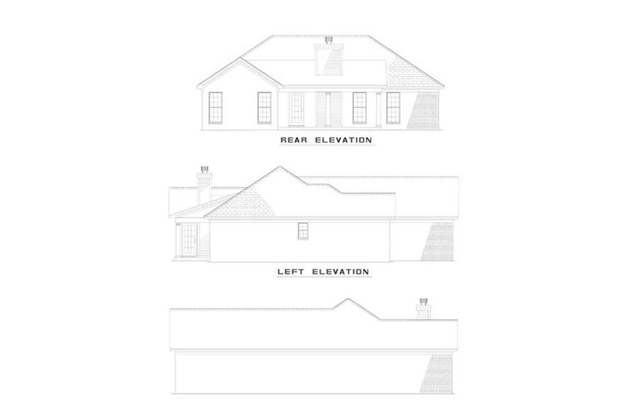 EXTERIOR ELEVATIONS of this 3-Bedroom,1485 Sq Ft Plan -1485