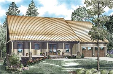 3-Bedroom, 2575 Sq Ft Country Home Plan - 153-1254 - Main Exterior