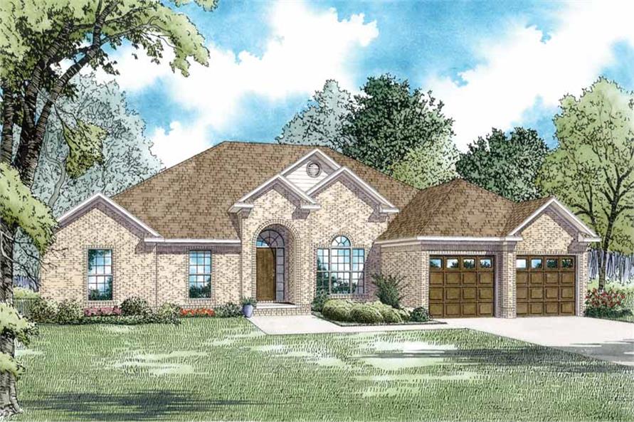 4-Bedroom, 2554 Sq Ft French Home Plan - 153-1255 - Main Exterior