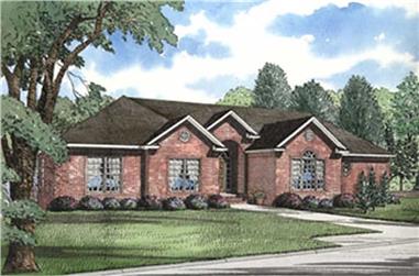 4-Bedroom, 2005 Sq Ft French Home Plan - 153-1256 - Main Exterior