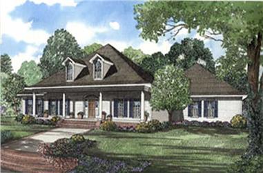 4-Bedroom, 3474 Sq Ft Country Home Plan - 153-1257 - Main Exterior