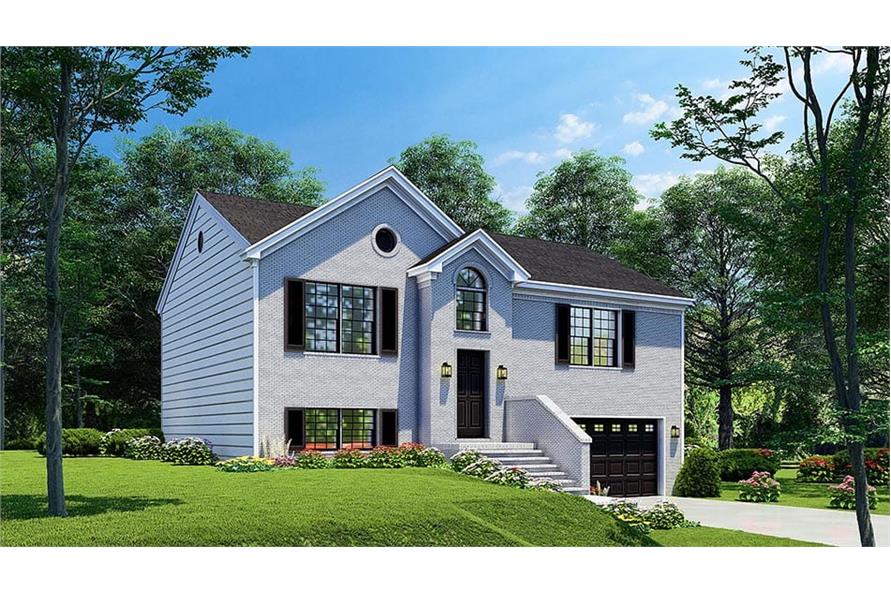 Left Side View of this 4-Bedroom, 1614 Sq Ft Plan - 153-1258