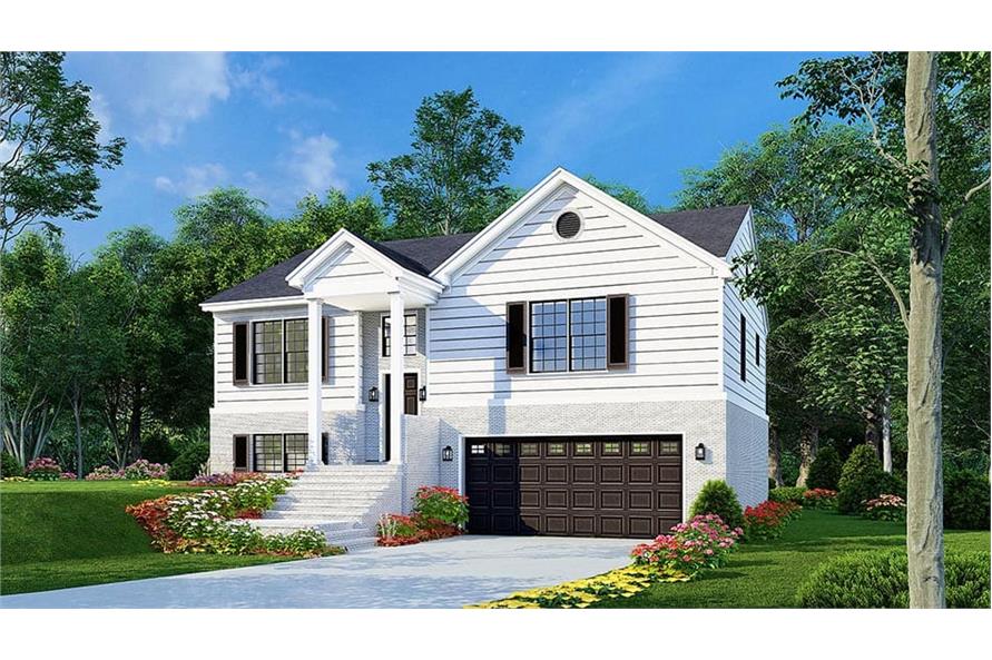Front View of this 4-Bedroom,1614 Sq Ft Plan -153-1258