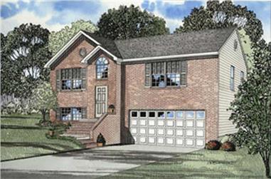 4-Bedroom, 1614 Sq Ft Colonial House Plan - 153-1258 - Front Exterior