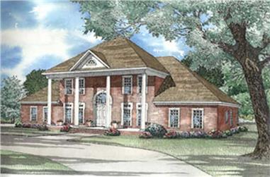 5-Bedroom, 3955 Sq Ft Colonial Home Plan - 153-1277 - Main Exterior