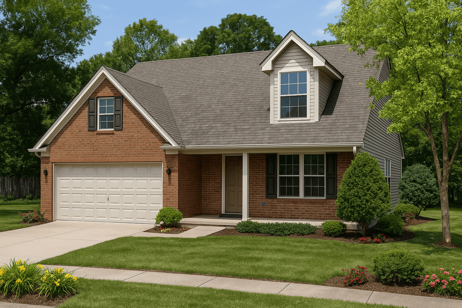 Color rendering of Country home plan (ThePlanCollection: House Plan #153-1289)