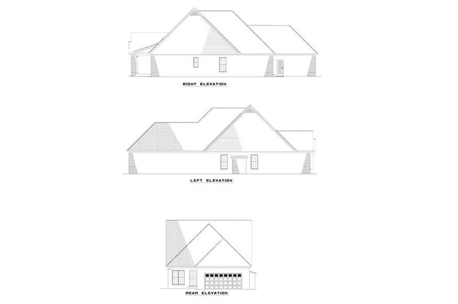 EXTEIROR ELEVATIONS of this 3-Bedroom,1935 Sq Ft Plan -1935