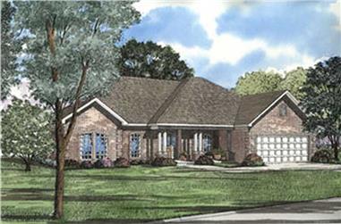 4-Bedroom, 2214 Sq Ft Southern House Plan - 153-1299 - Front Exterior