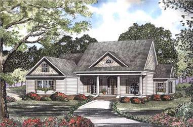5-Bedroom, 3137 Sq Ft Country House Plan - 153-1300 - Front Exterior