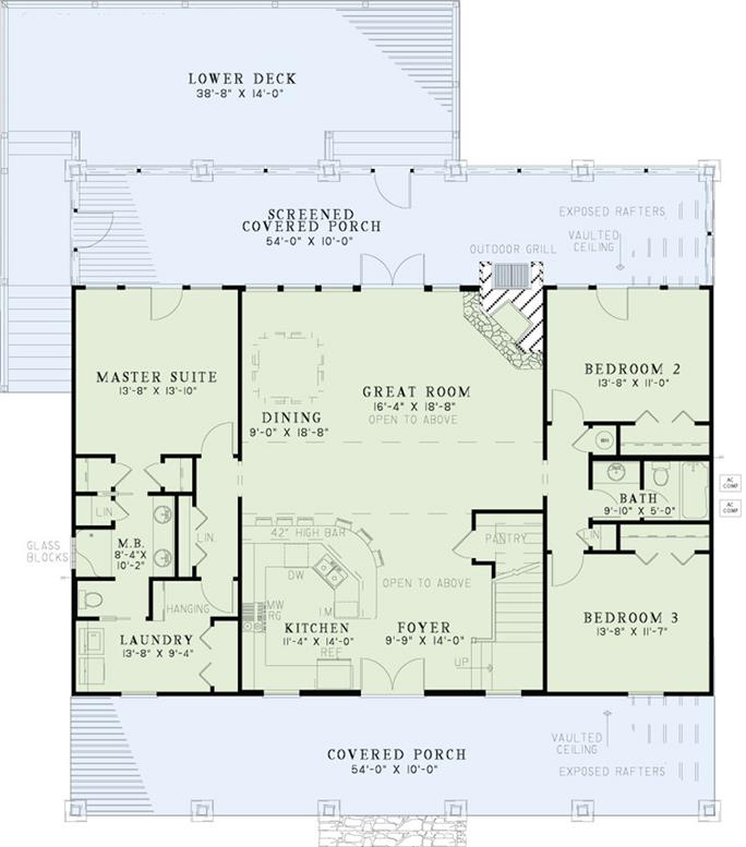 Country Home 5 Bedrms 3 Baths 2704 Sq Ft Plan 153 1313