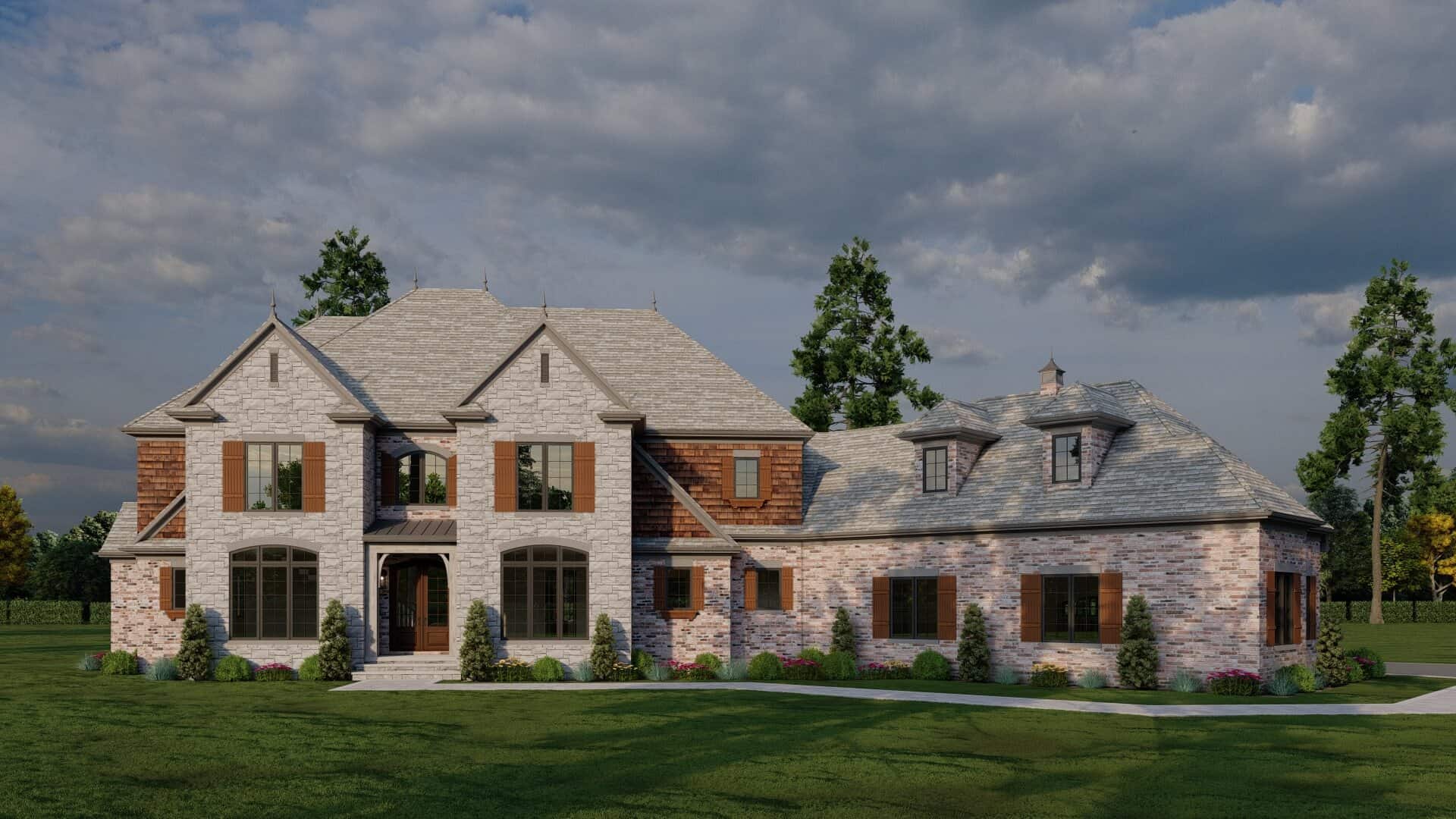 Front View of this 4-Bedroom,4378 Sq Ft Plan -153-1318