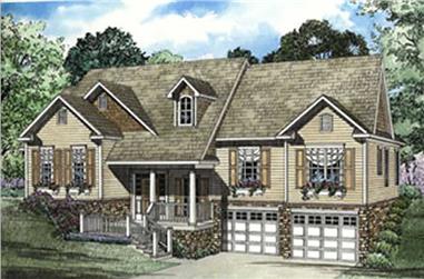 3-Bedroom, 2010 Sq Ft Southern House Plan - 153-1320 - Front Exterior