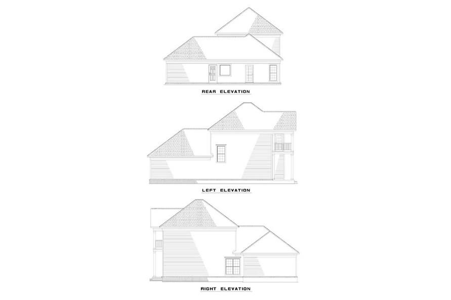EXTERIOR ELEVATIONS of this 3-Bedroom,1651 Sq Ft Plan -1651