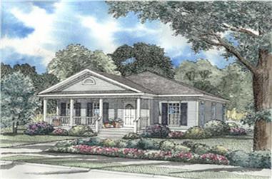 3-Bedroom, 1342 Sq Ft Country Home Plan - 153-1331 - Main Exterior