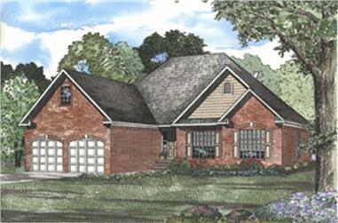 3-Bedroom, 1732 Sq Ft Contemporary House Plan - 153-1333 - Front Exterior