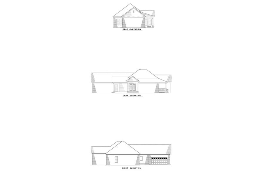 EXTERIOR ELEVATIONS of this 3-Bedroom,1601 Sq Ft Plan -1601