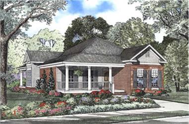 3-Bedroom, 1601 Sq Ft Country House Plan - 153-1335 - Front Exterior