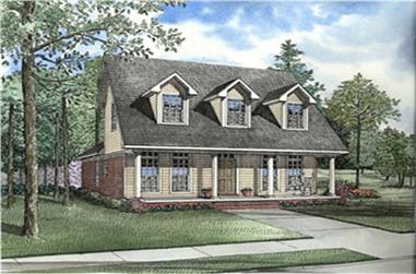 3-Bedroom, 1543 Sq Ft Country House Plan - 153-1336 - Front Exterior