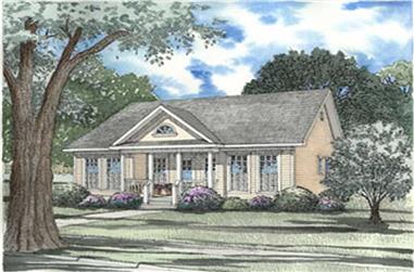 3-Bedroom, 1442 Sq Ft Country Home Plan - 153-1340 - Main Exterior
