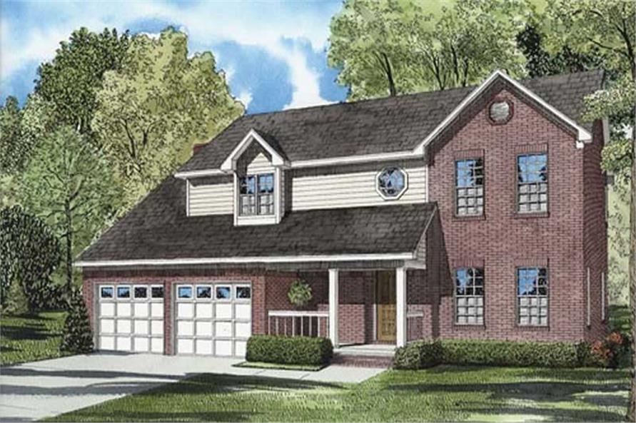 4-Bedroom, 2046 Sq Ft Country House Plan - 153-1342 - Front Exterior