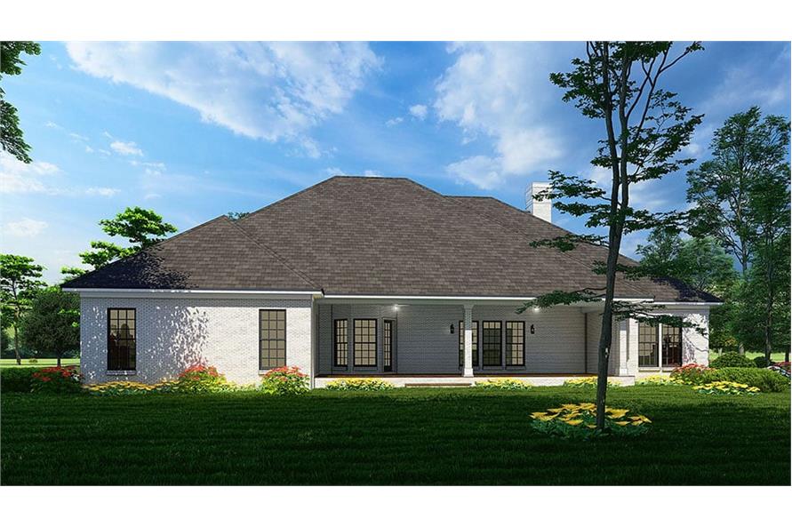 Rear View of this 3-Bedroom, 2534 Sq Ft Plan - 153-1355
