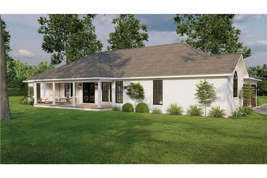 Rear View of this 4-Bedroom,1913 Sq Ft Plan -153-1377