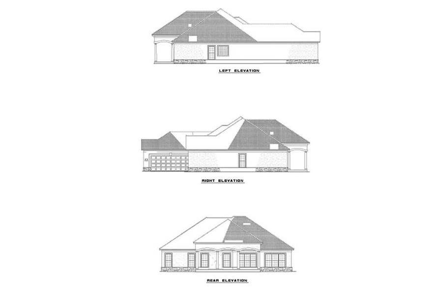 EXTERIOR ELEVATIONS of this 4-Bedroom,2287 Sq Ft Plan -2287