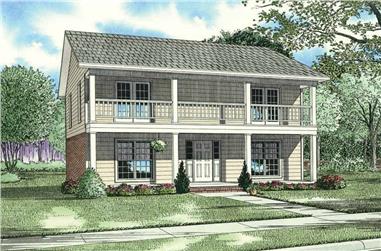 4-Bedroom, 2010 Sq Ft Multi-Unit House Plan - 153-1385 - Front Exterior