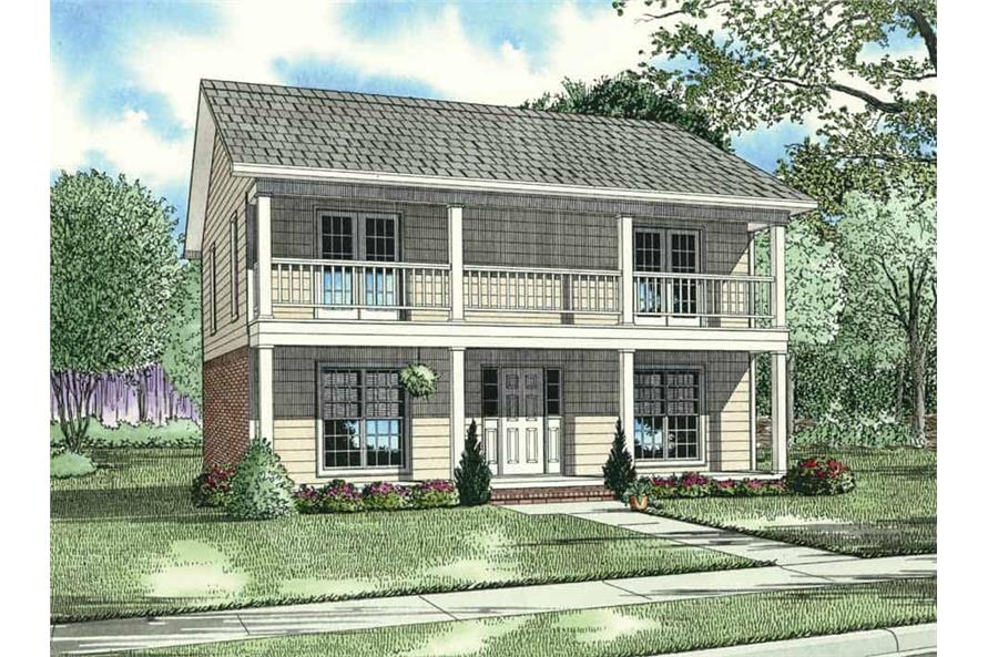 4-Bedroom, 2010 Sq Ft Multi-Unit House Plan - 153-1385 - Front Exterior