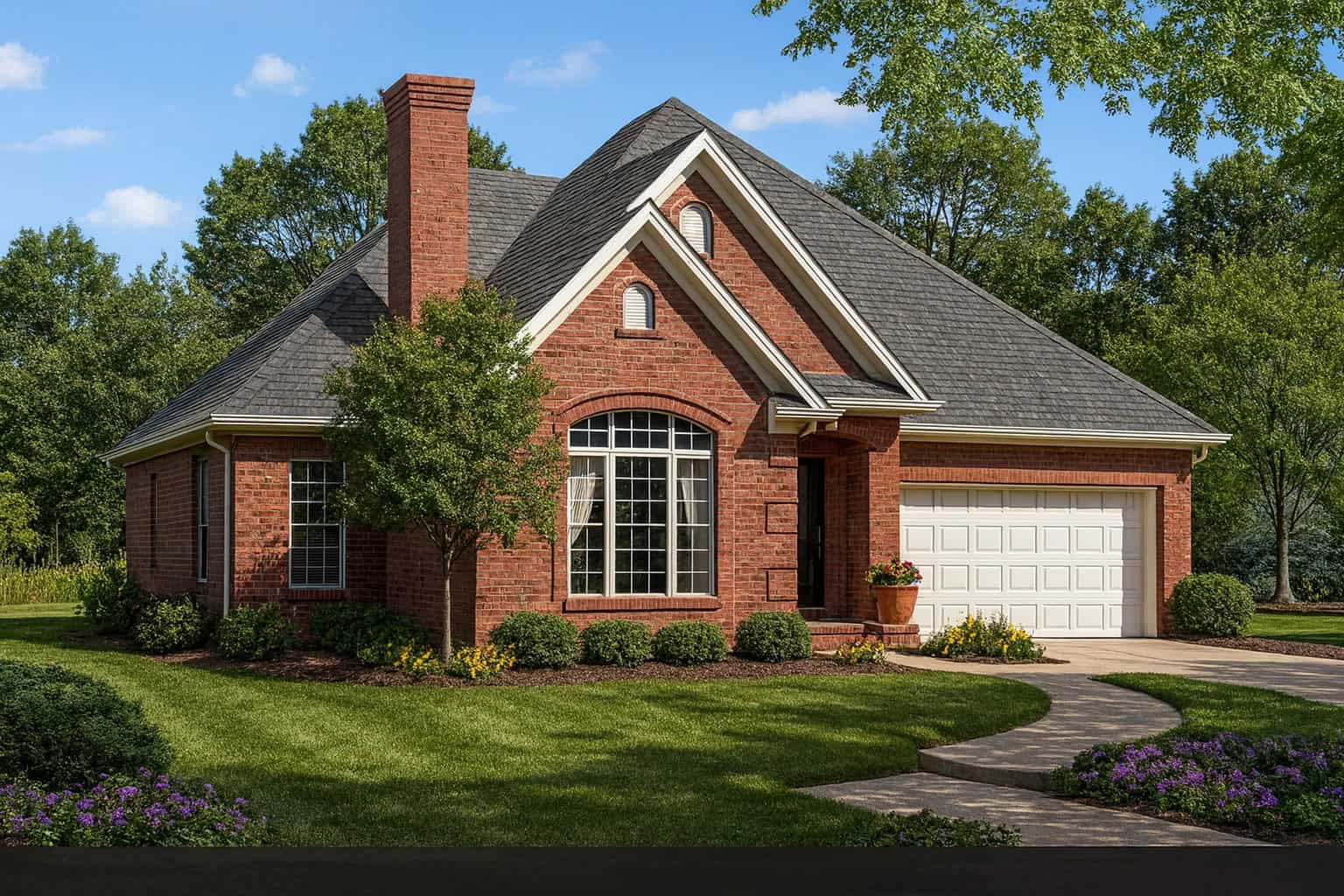 Front elevation of Country home (ThePlanCollection: House Plan #153-1396)