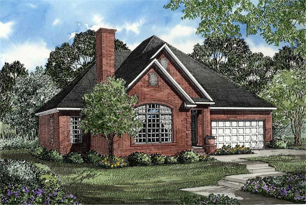 Front elevation of Country home (ThePlanCollection: House Plan #153-1396)