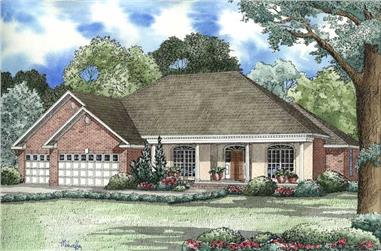 4-Bedroom, 2478 Sq Ft French House Plan - 153-1399 - Front Exterior
