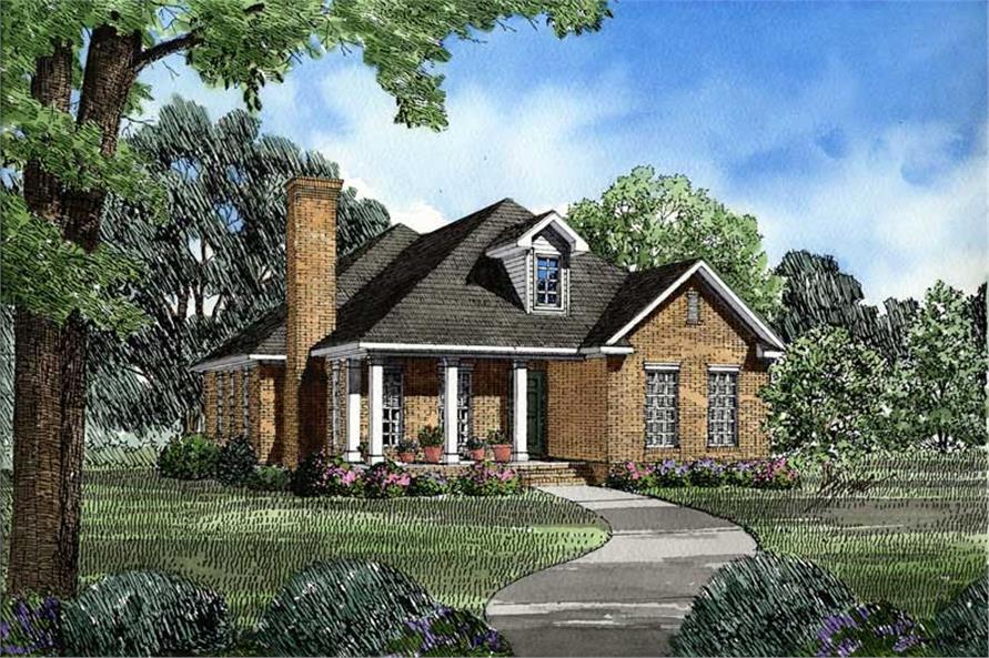 3-Bedroom, 1660 Sq Ft Country House Plan - 153-1403 - Front Exterior