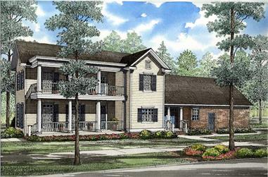 4-Bedroom, 1959 Sq Ft Southern Home Plan - 153-1407 - Main Exterior