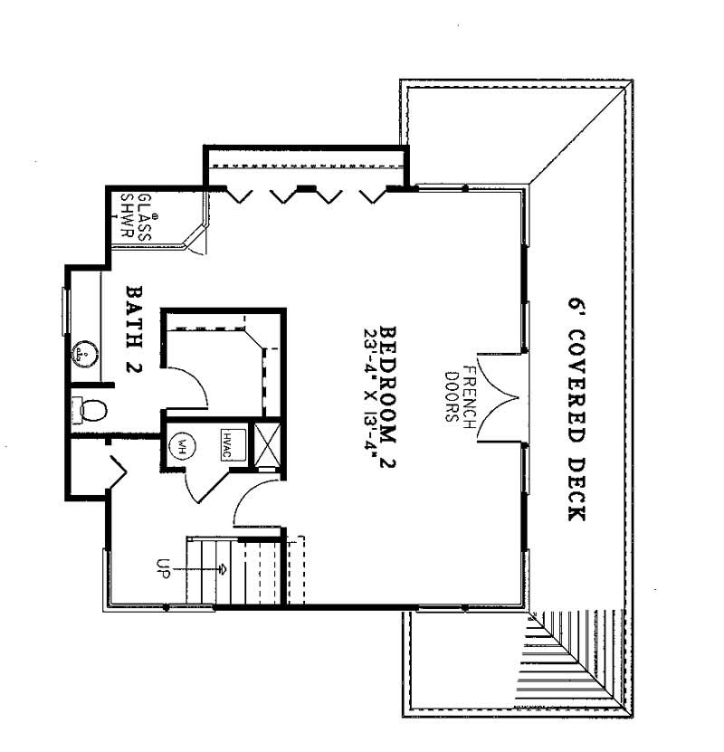 Floor Plan Second Story of Coastal Plan #153-1408