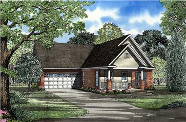 3-Bedroom, 1449 Sq Ft Country House Plan - 153-1422 - Front Exterior