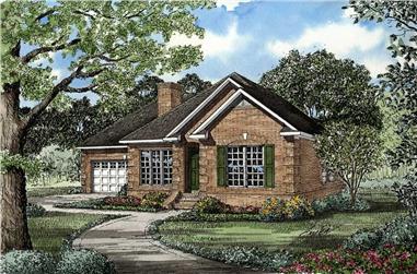 3-Bedroom, 1598 Sq Ft Country House Plan - 153-1424 - Front Exterior