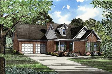 3-Bedroom, 1452 Sq Ft French Home Plan - 153-1425 - Main Exterior