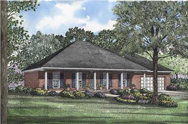 3-Bedroom, 1746 Sq Ft Southern Home Plan - 153-1431 - Main Exterior