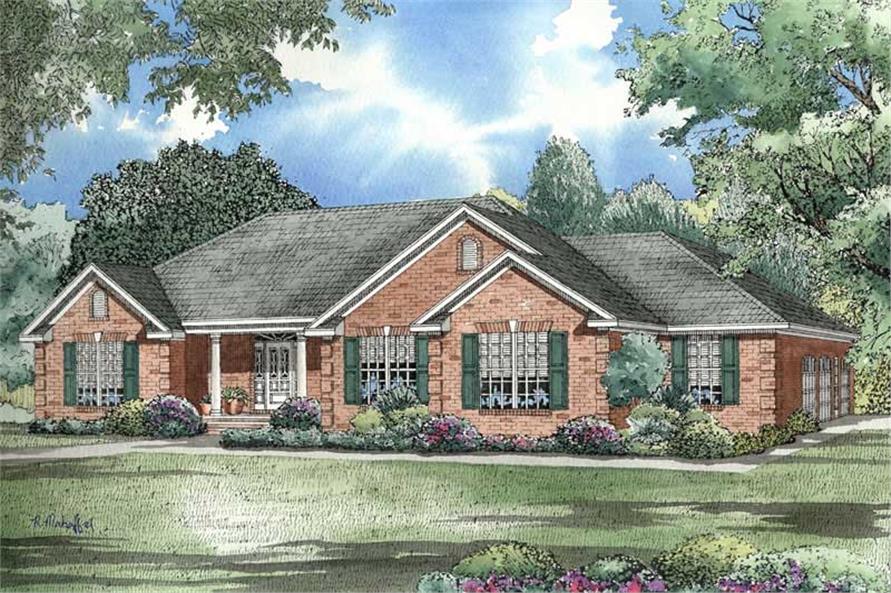 Traditional Ranch  House  Plan  Three  Bedrooms  Plan  153 1432