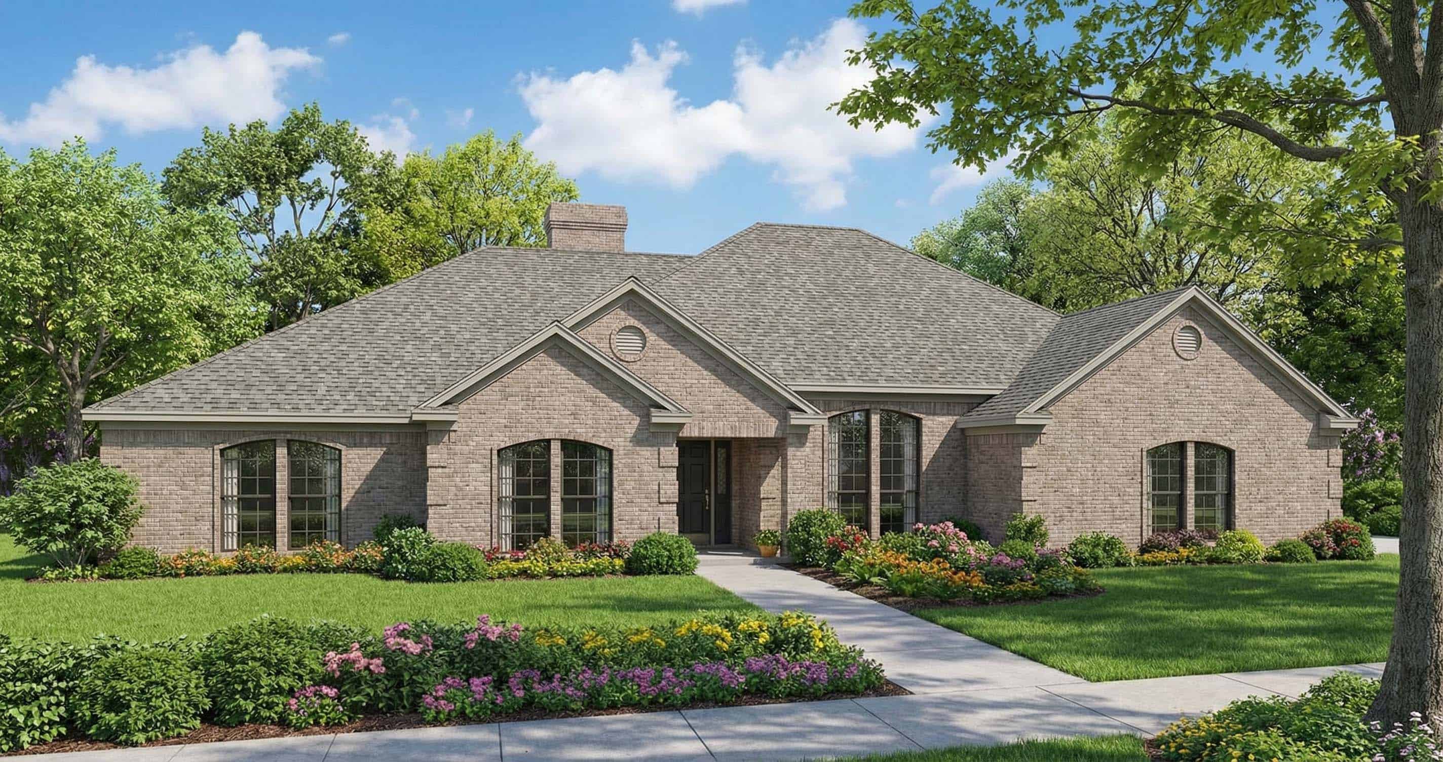 Front View of this 4-Bedroom,2537 Sq Ft Plan -153-1446