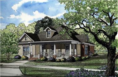 3-Bedroom, 1915 Sq Ft Southern Home Plan - 153-1450 - Main Exterior