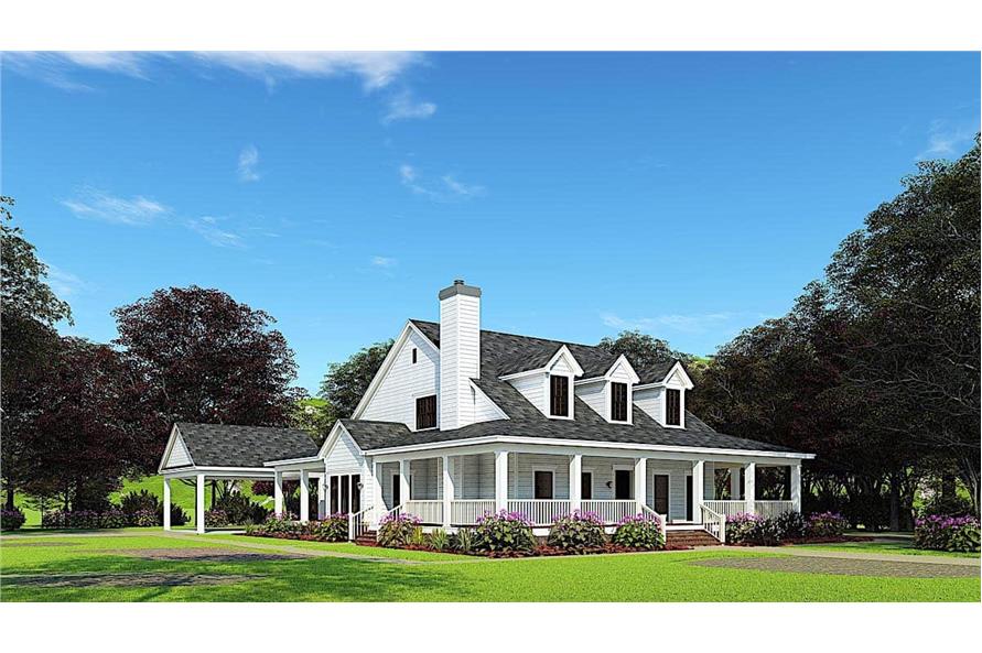 4-Bedroom, 2039 Sq Ft Southern Country Home - Plan #153-1454 - Main Exterior