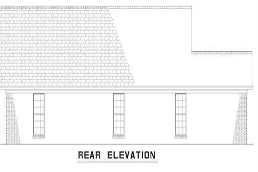 153-1461: Home Plan Rear Elevation