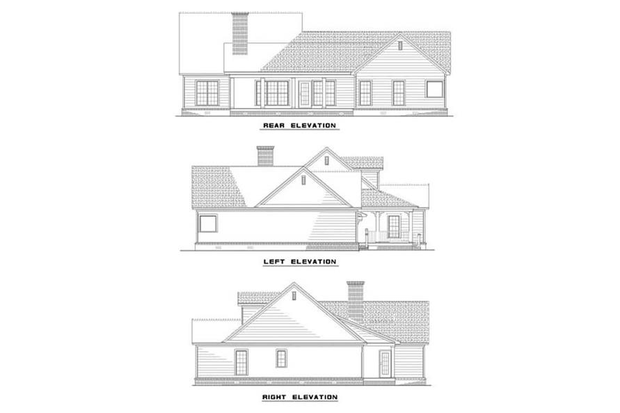 EXTERIOR ELEVATIONS of this 3-Bedroom,1813 Sq Ft Plan -1813