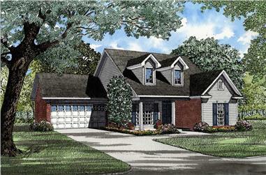3-Bedroom, 1425 Sq Ft Country Home Plan - 153-1484 - Main Exterior