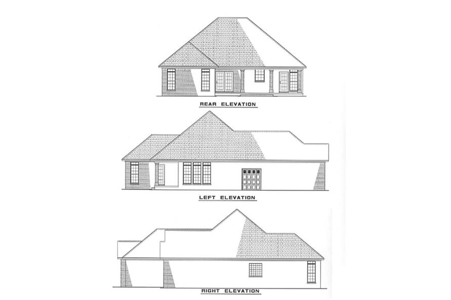 Other Elevations of this 3-Bedroom,1395 Sq Ft Plan -1395